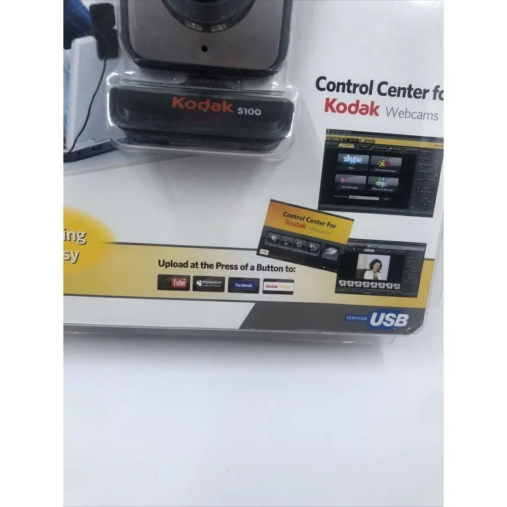 Kodak S100 WebCam USB 1.3 Megapixel, Automatic Face Tracking .2010